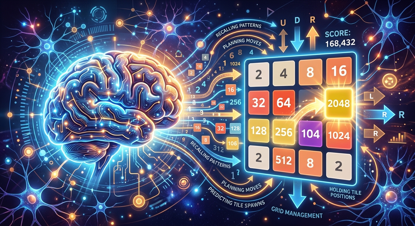 How Working Memory Shapes Your 2048 High Score Strategy